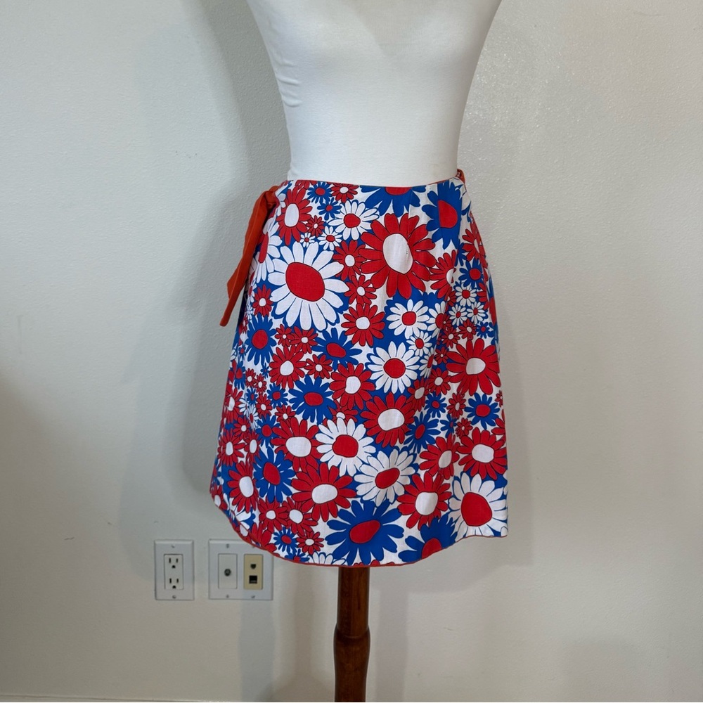 Vintage handmade reversible wrap skirt
